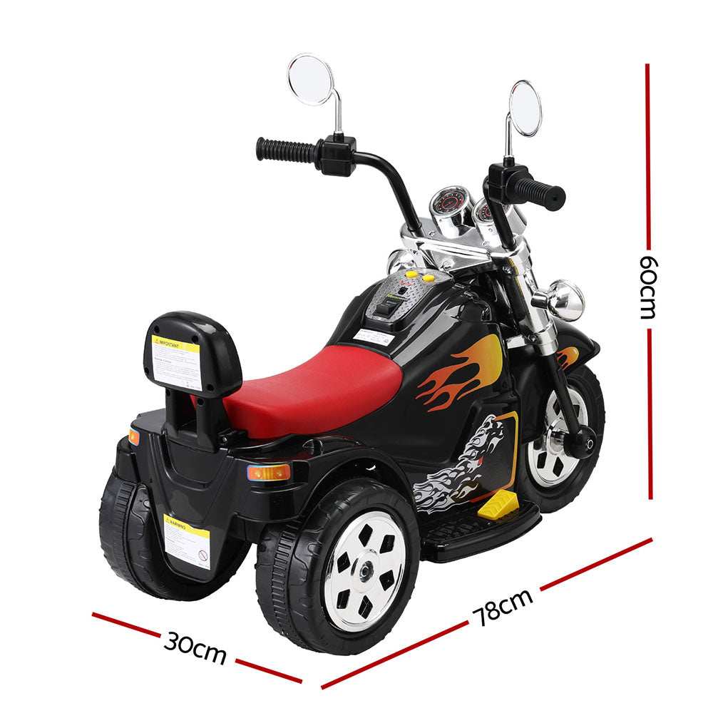 6V Kids Electric Ride-On Motorbike, Black
