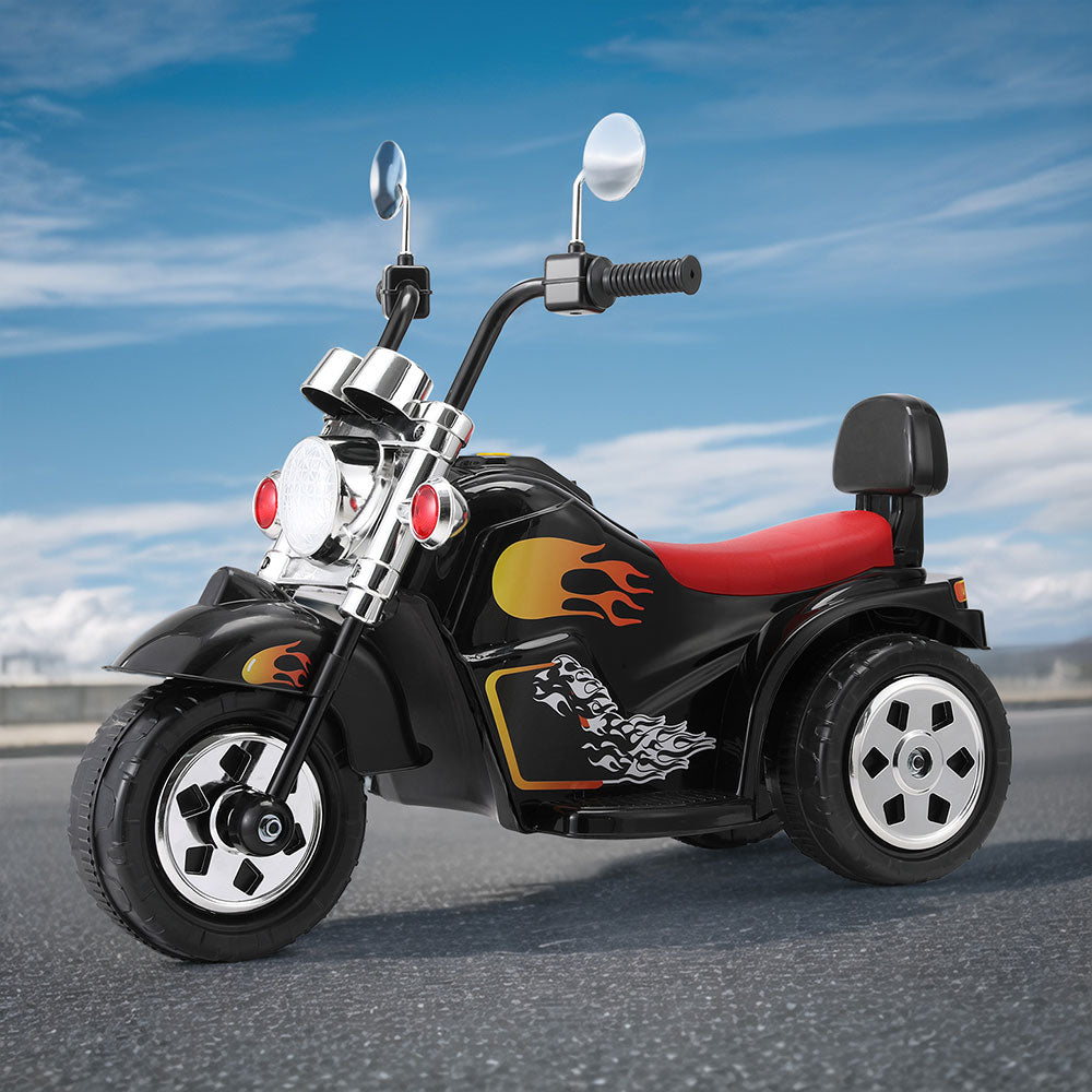 6V Kids Electric Ride-On Motorbike, Black