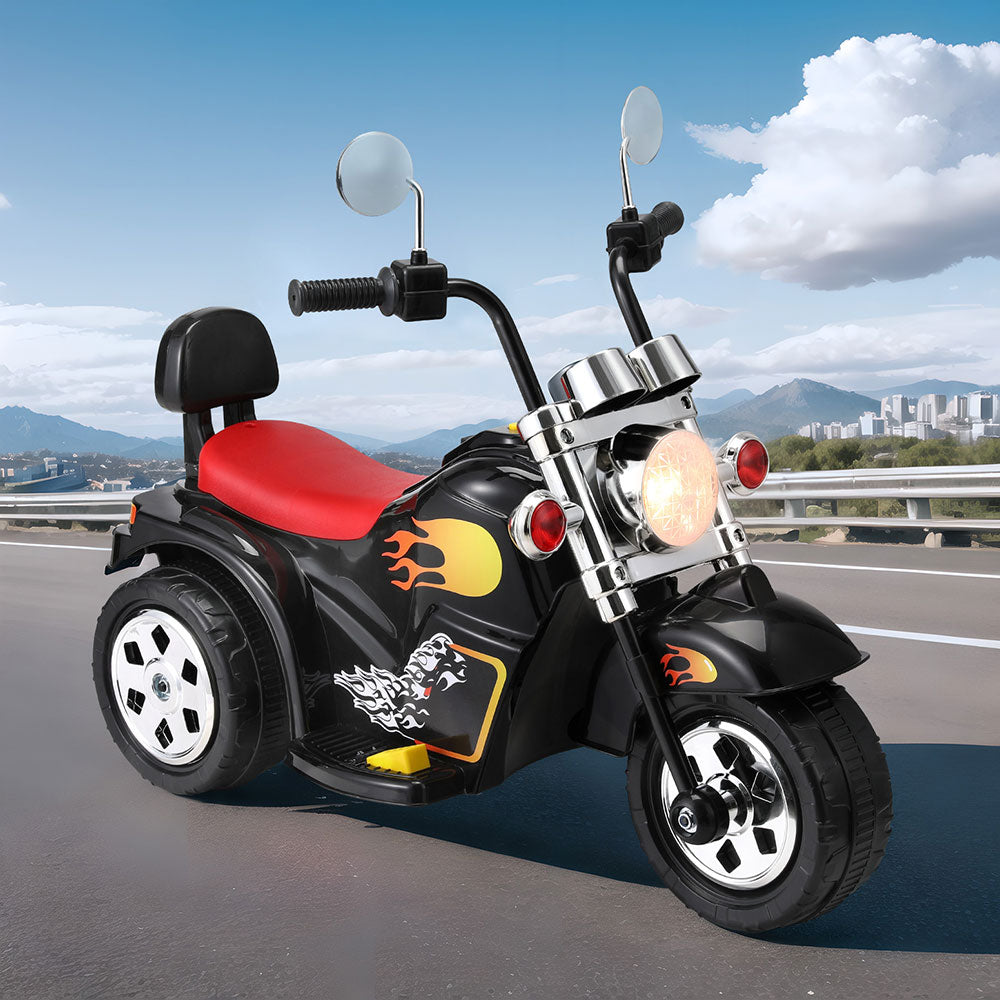 6V Kids Electric Ride-On Motorbike, Black