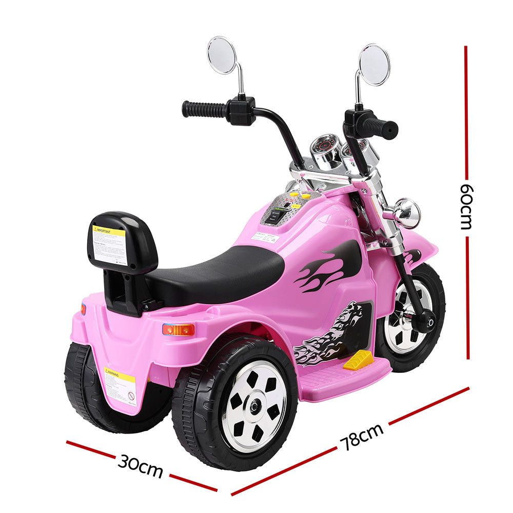 6V Kids Electric Ride-On Motorbike, Pink