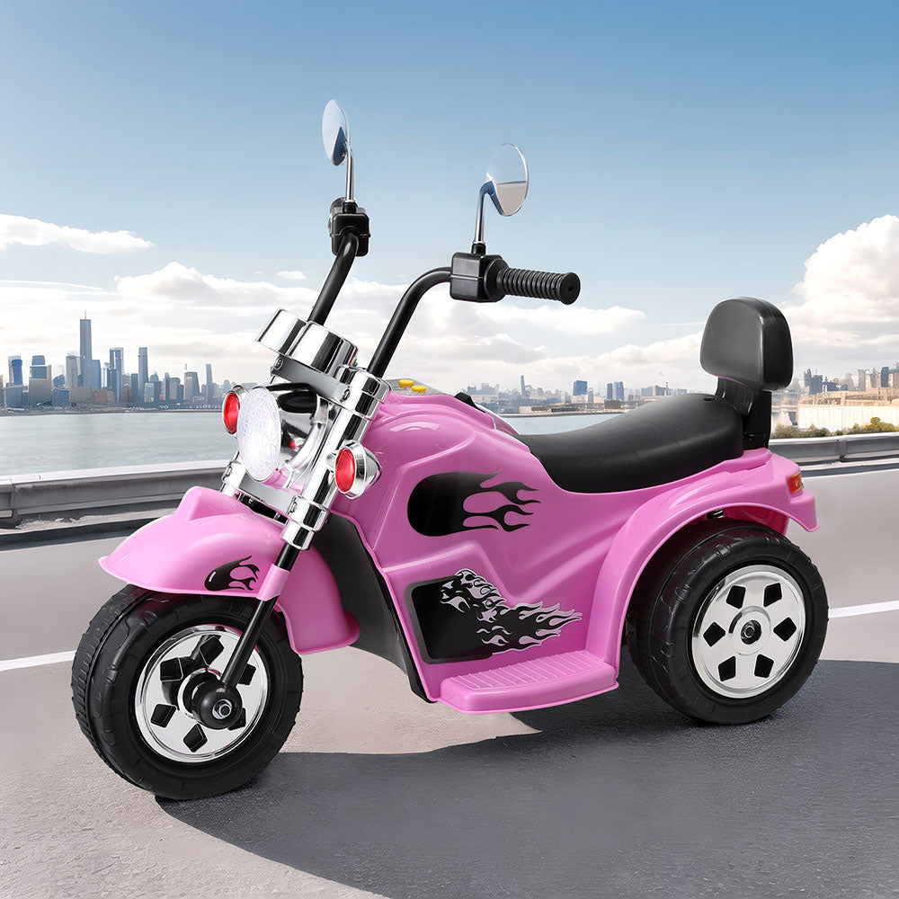 6V Kids Electric Ride-On Motorbike, Pink
