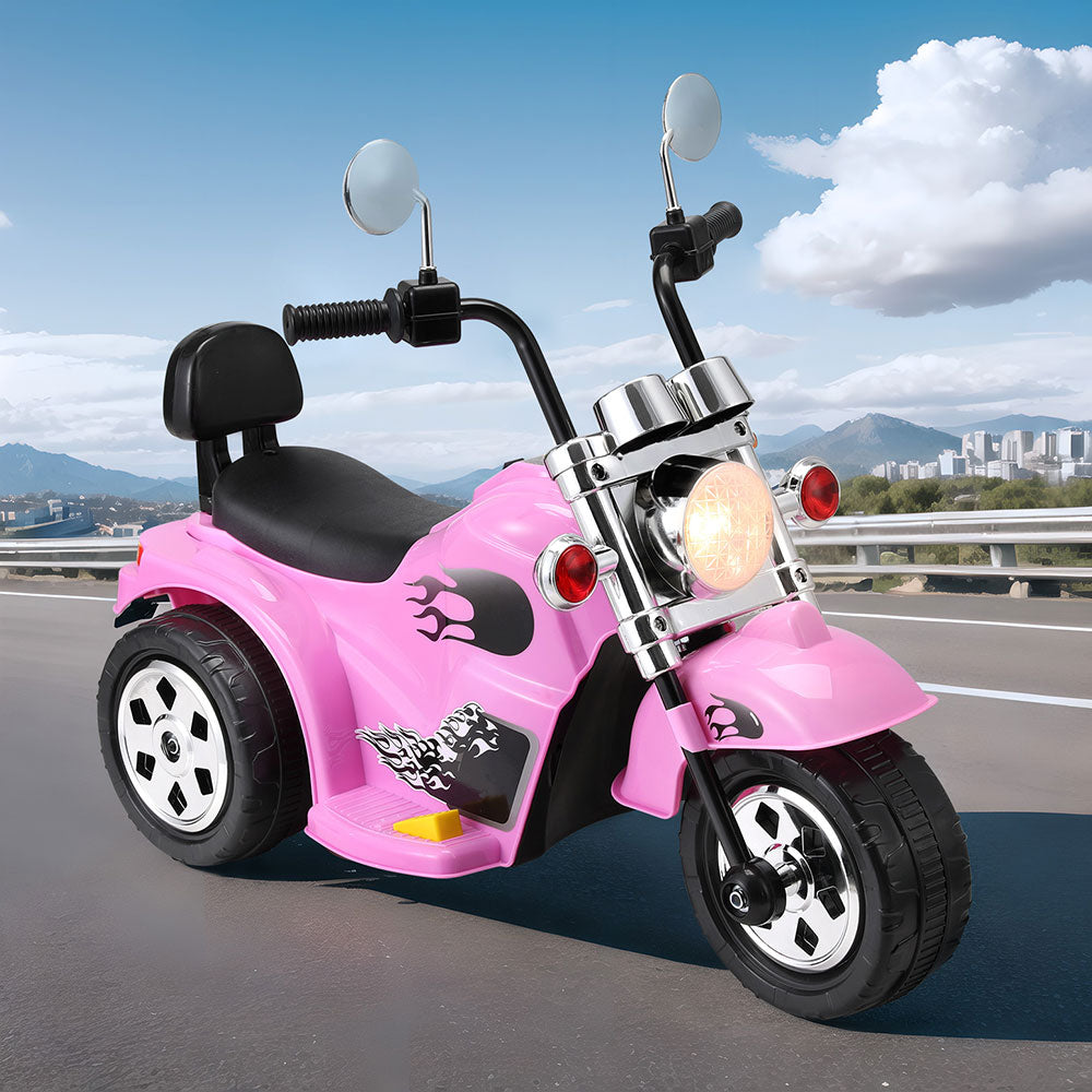 6V Kids Electric Ride-On Motorbike, Pink