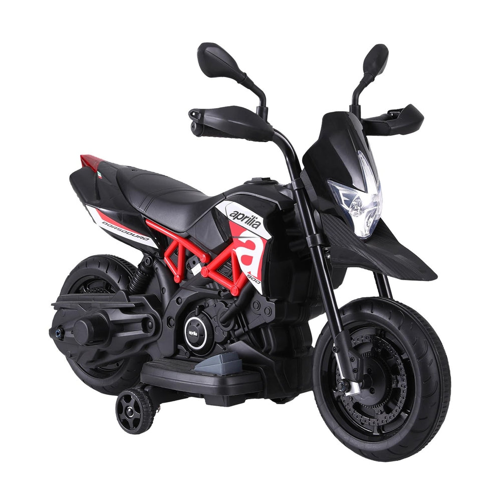 Aprilia Dorsoduro 900 6V Kids Electric Ride-On Motorbike, Black