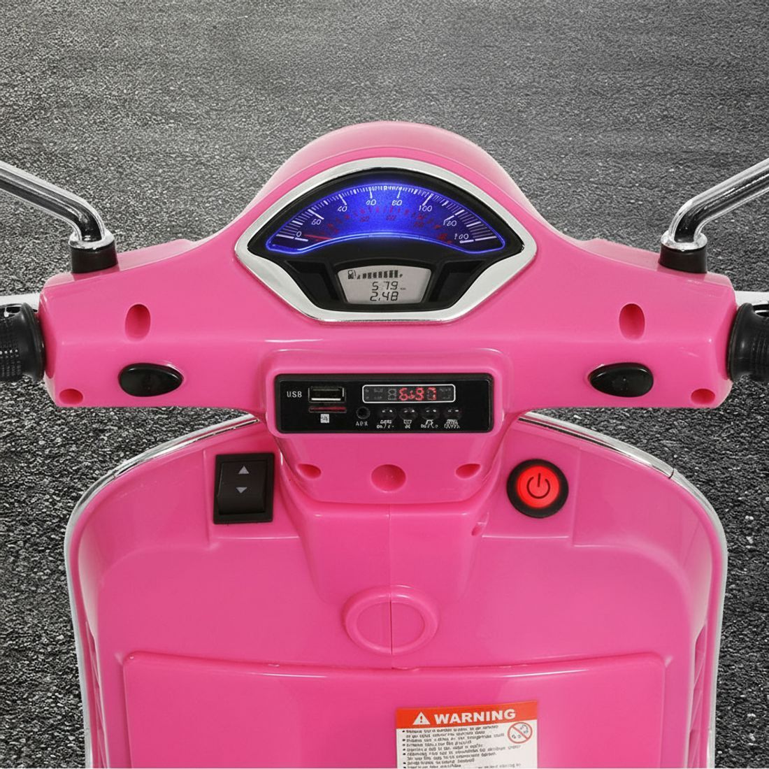 Vespa GTS 6V Kids Electric Ride-On Motorbike, Pink