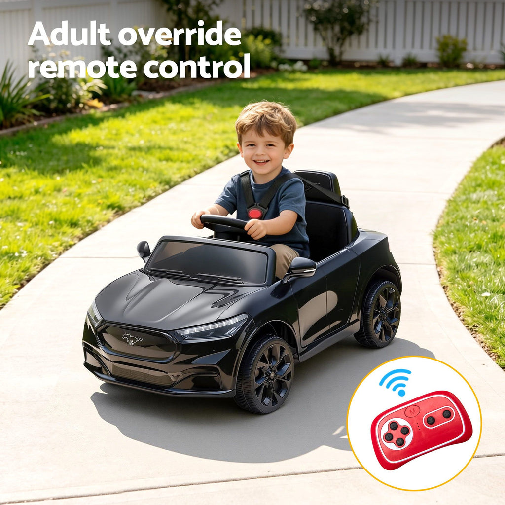 12V Licensed Ford Kids Electric Ride On Car with Parental Remote - Black