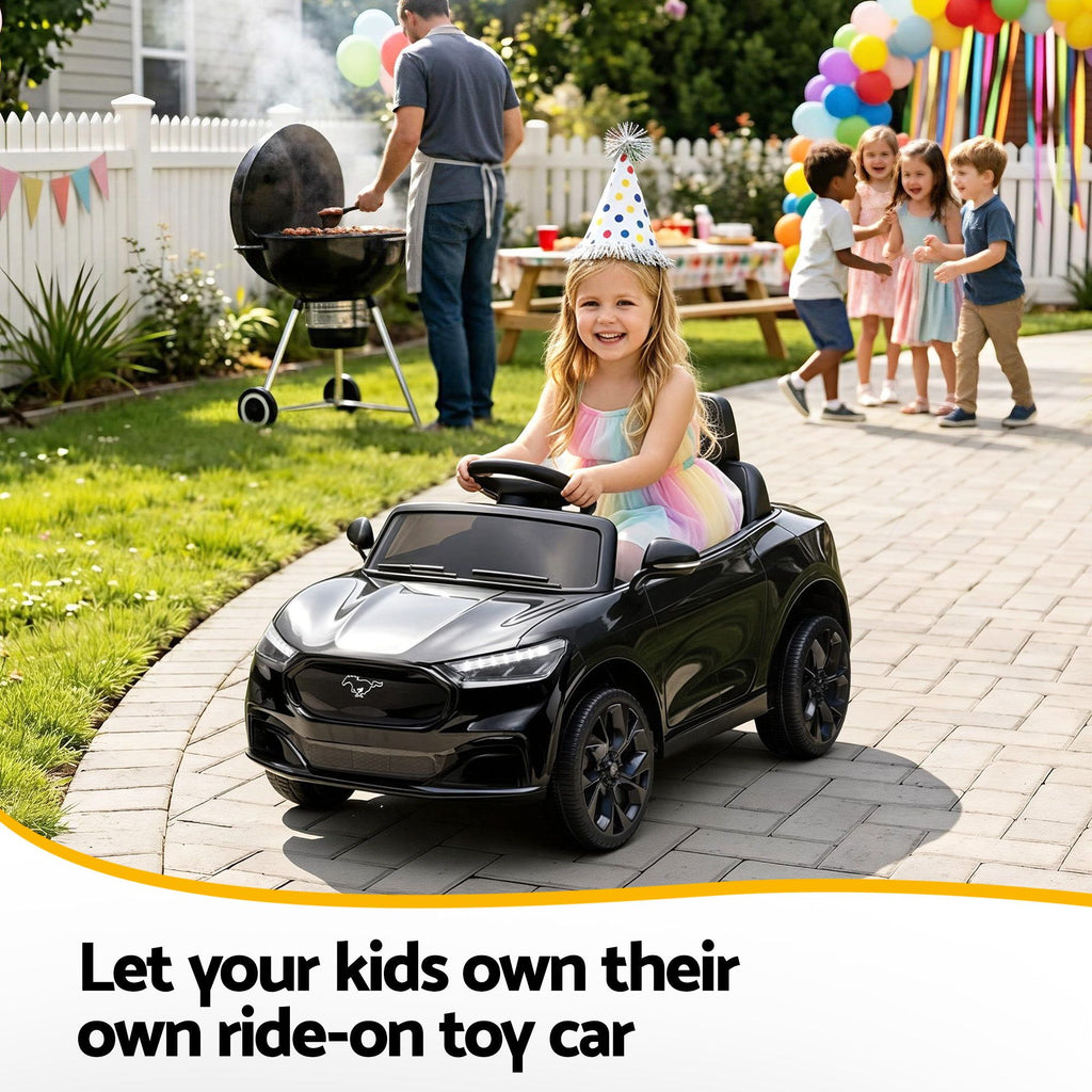 12V Licensed Ford Kids Electric Ride On Car with Parental Remote - Black