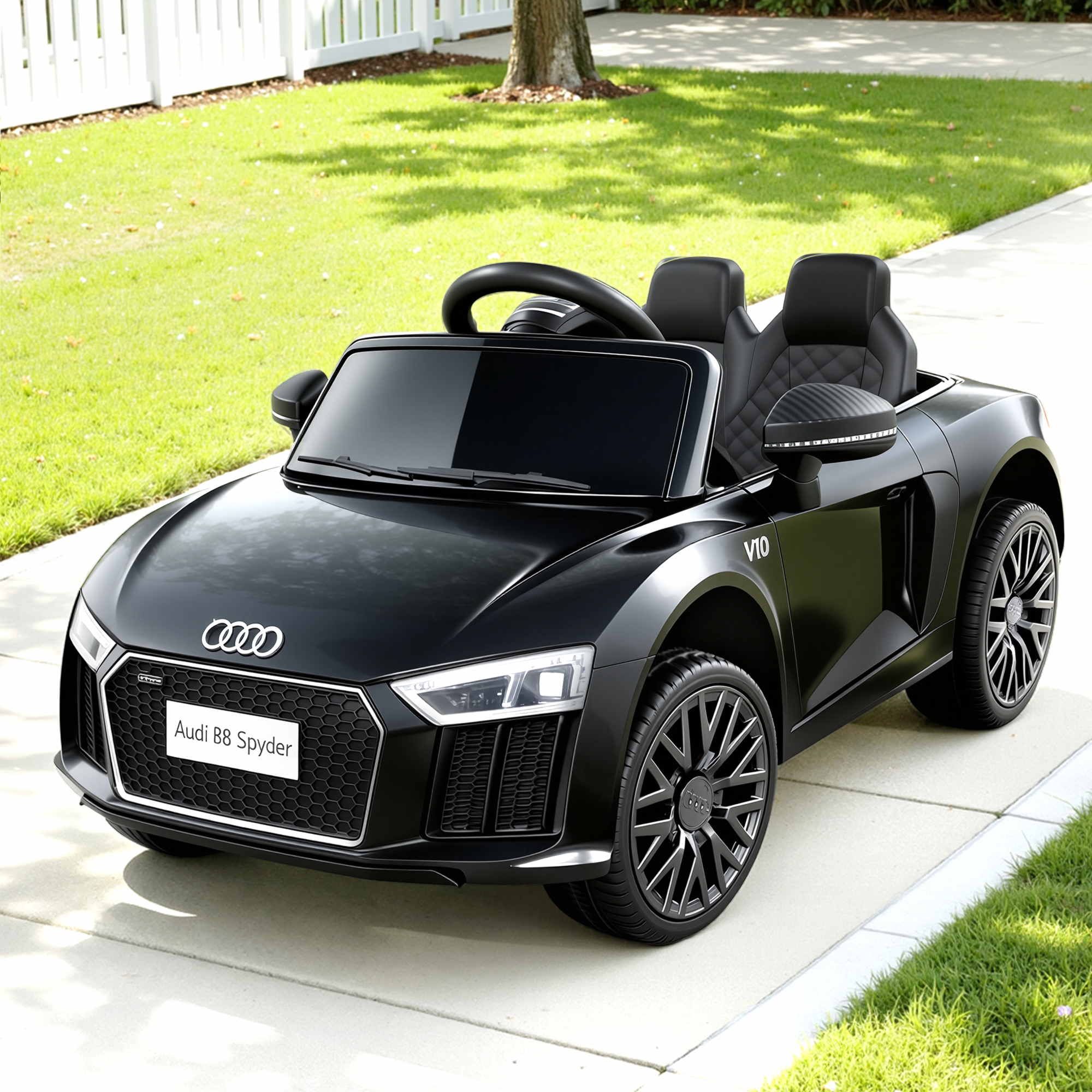 Audi R8 6V Kids Electric Ride-On Car, Black