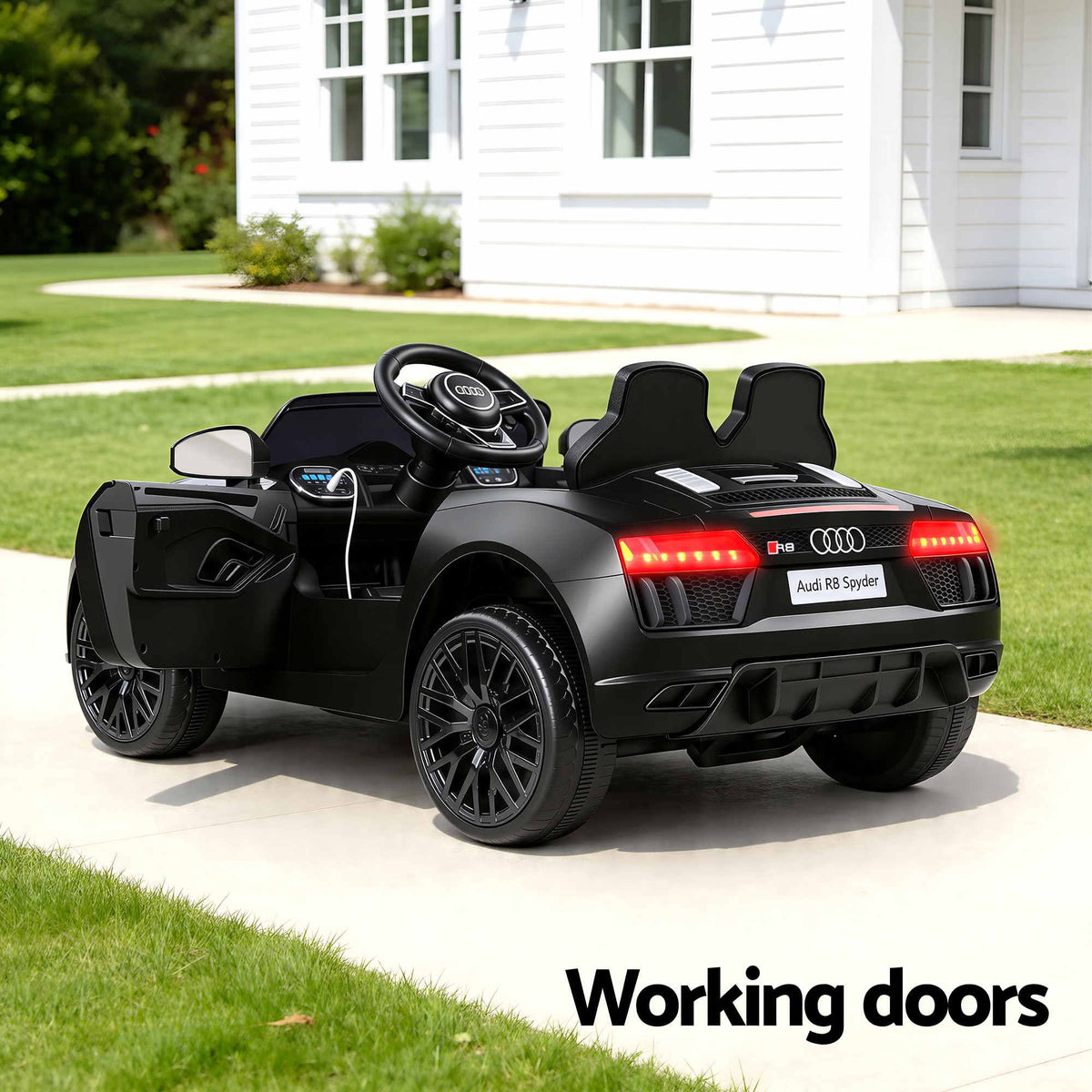 Audi R8 6V Kids Electric Ride-On Car, Black