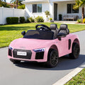 Audi R8 12V Kids Electric Ride-On Car, Pink