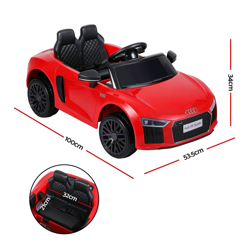 Audi R8 12V Kids Electric Ride-On Car, Red