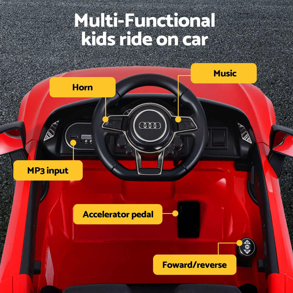 Audi R8 12V Kids Electric Ride-On Car, Red