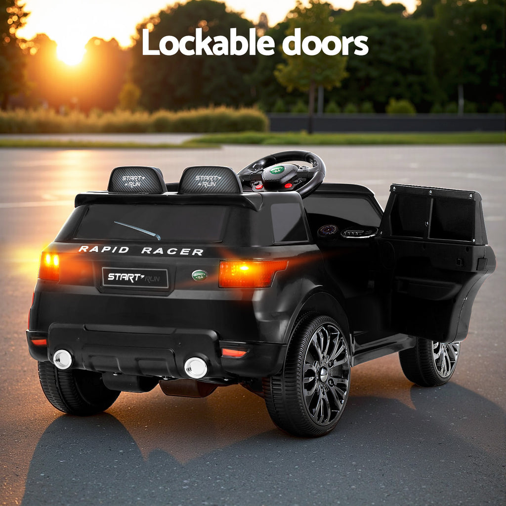 12V Range Rover-Inspired Kids Electric Ride-On Car, Black
