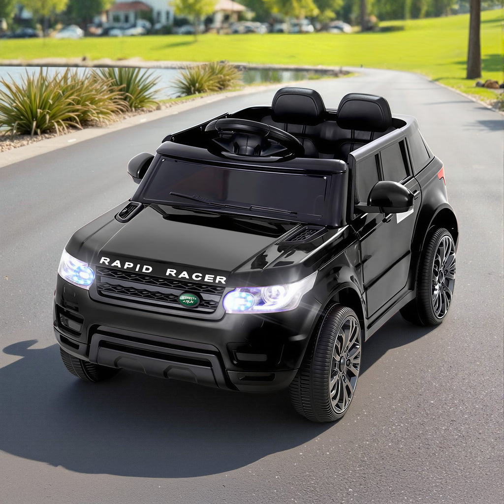 12V Range Rover-Inspired Kids Electric Ride-On Car, Black