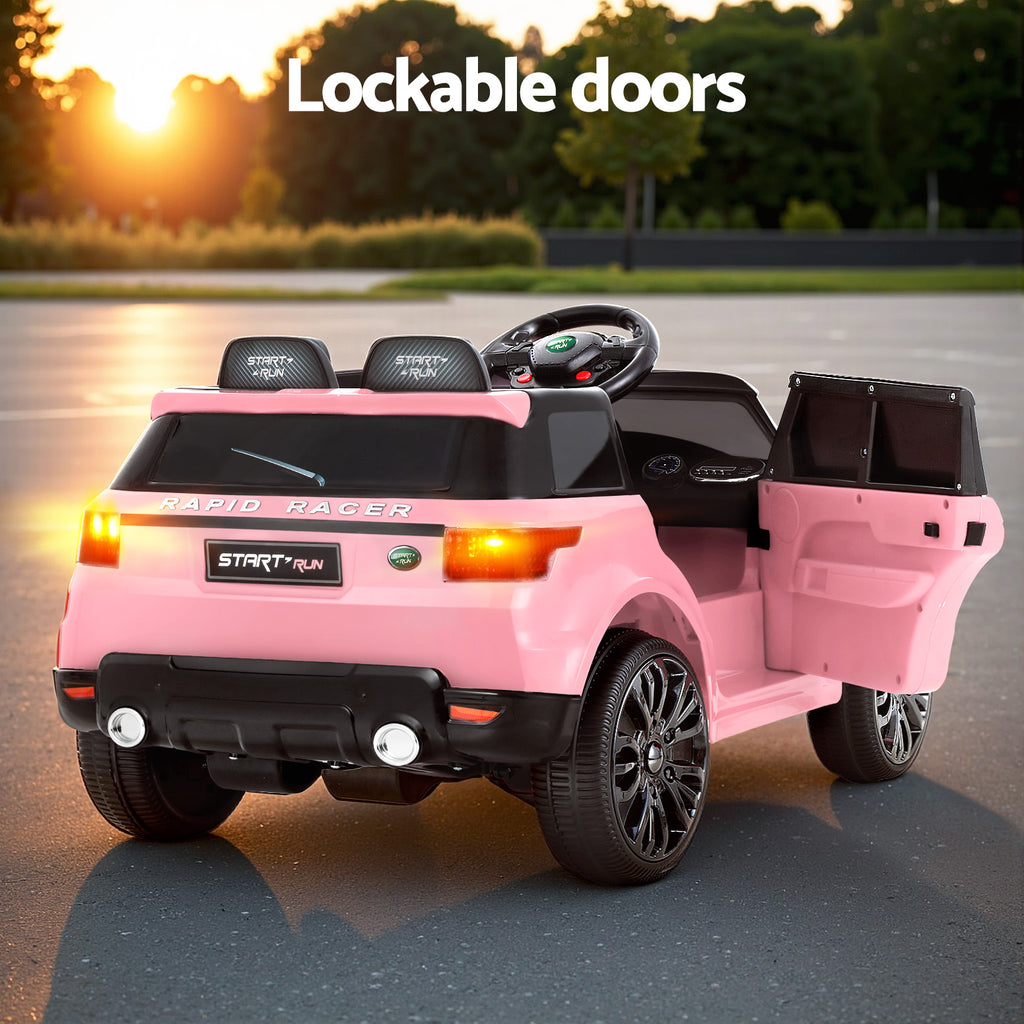 12V Range Rover-Inspired Kids Electric Ride-On Car 93cm, Pink