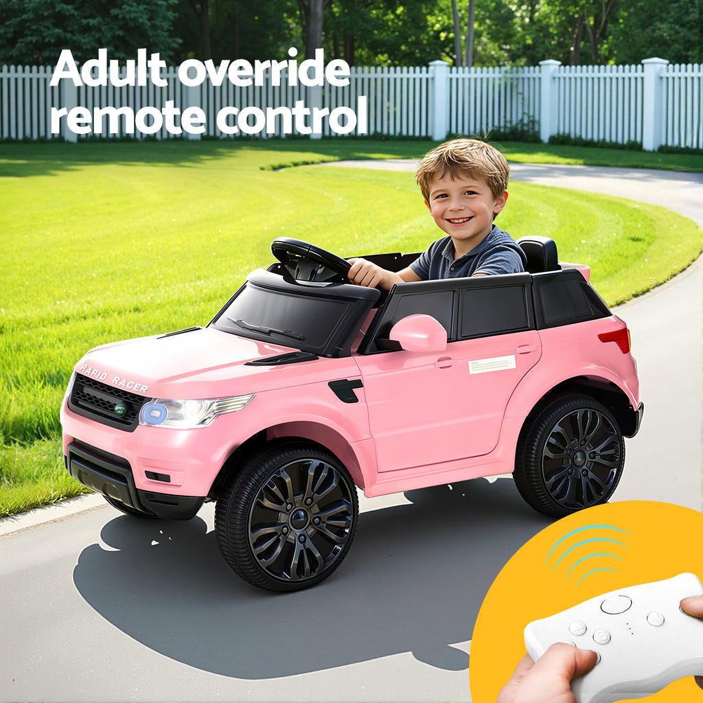 12V Range Rover-Inspired Kids Electric Ride-On Car 93cm, Pink