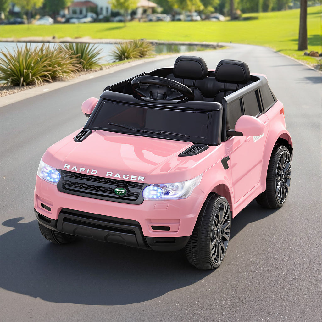 12V Range Rover-Inspired Kids Electric Ride-On Car 93cm, Pink