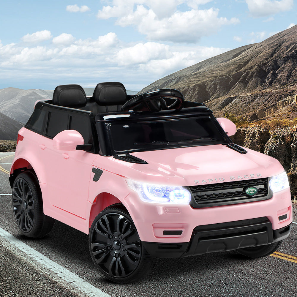 12V Range Rover-Inspired Kids Electric Ride-On Car 93cm, Pink