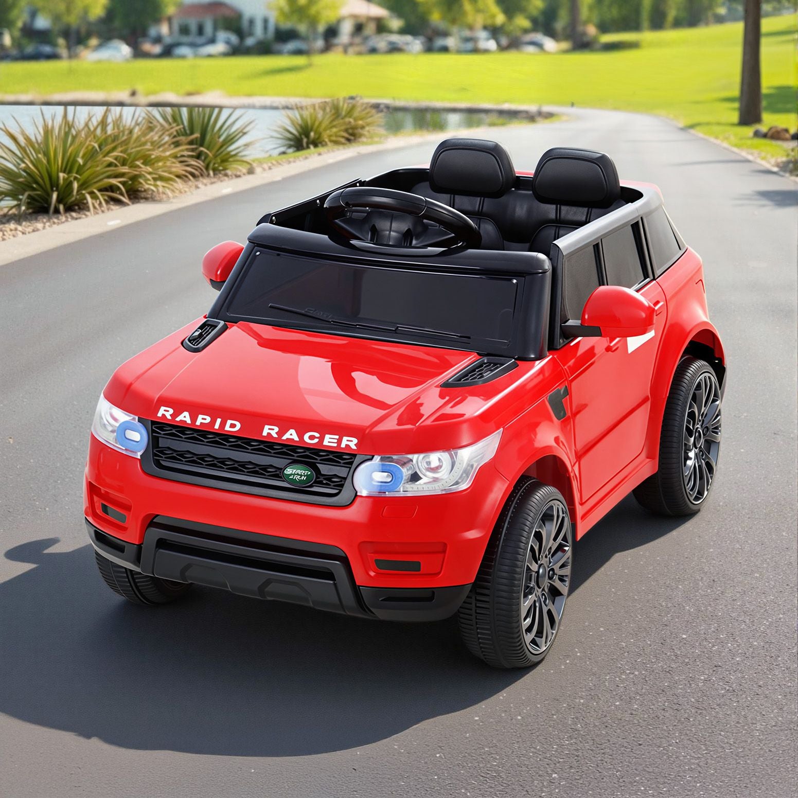 12V Range Rover-Inspired Kids Electric Ride-On Car, Red