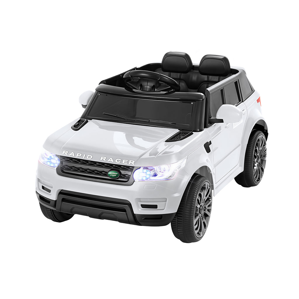 12V Range Rover-Inspired Kids Electric Ride On Car with Parental Remote - White