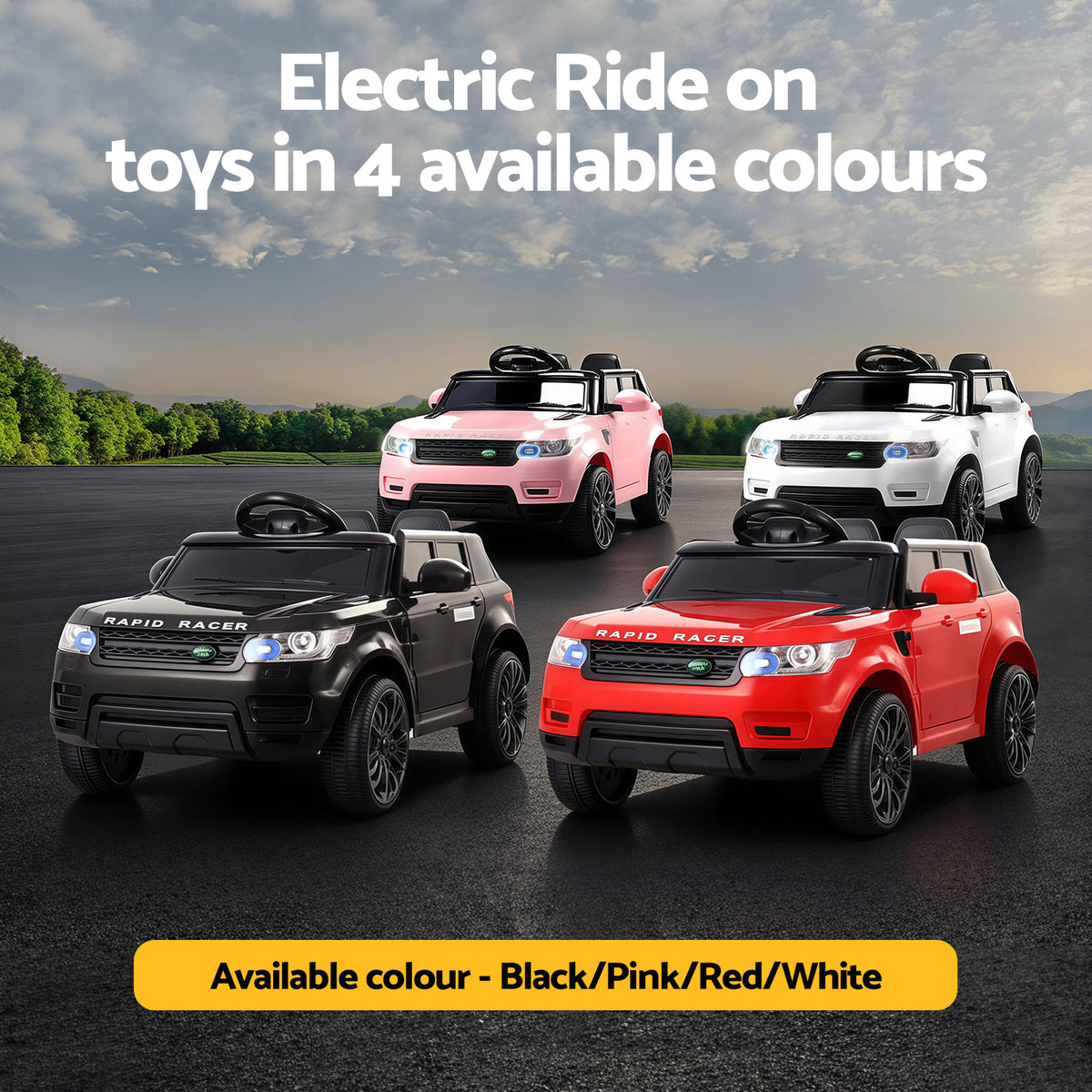 12V Range Rover-Inspired Kids Electric Ride On Car with Parental Remote - White