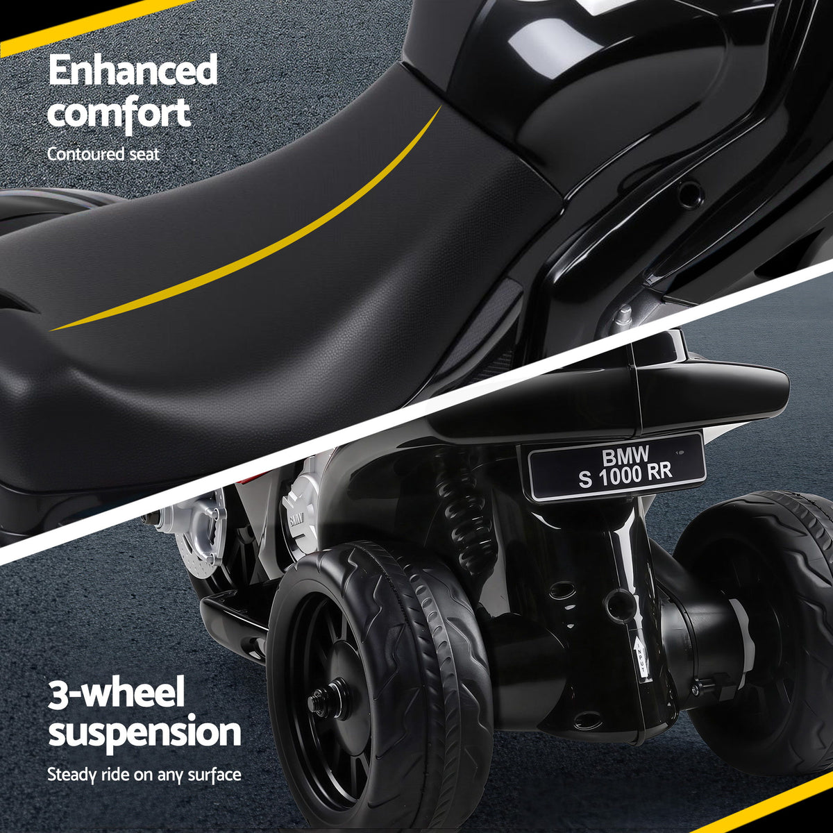 BMW S1000RR 6V Kids Electric Ride-On Motorbike, Black