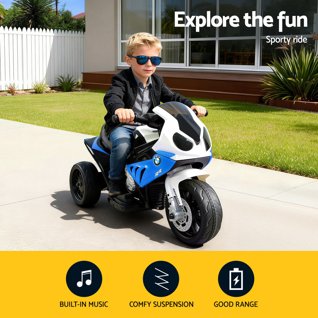 BMW S1000RR 6V Kids Electric Ride-On Motorbike, Blue