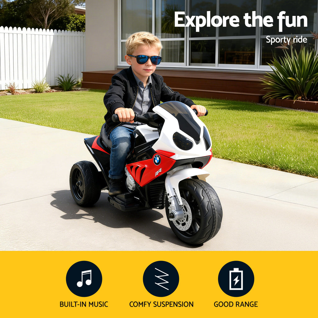6V Licensed BMW S1000RR Kids Electric Ride On Motorbike - Red