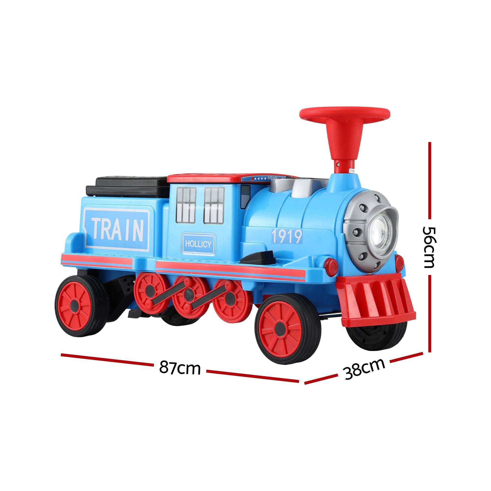 12V Kids Electric Ride-On Train, Blue
