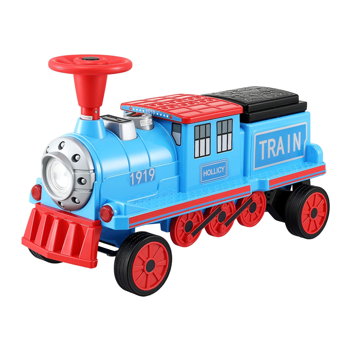 12V Kids Electric Ride-On Train, Blue
