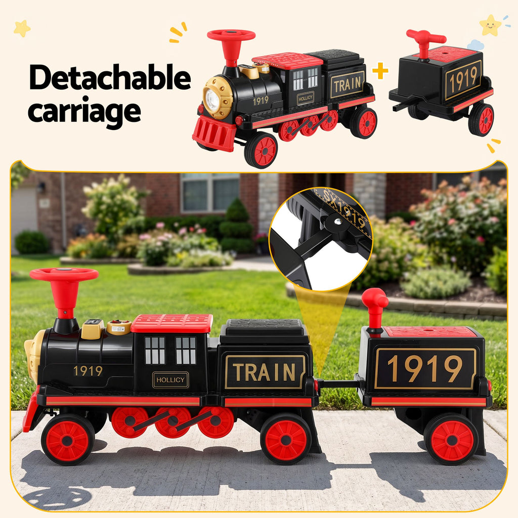 12V 2 Seater Kids Electric Ride-On Train, Red