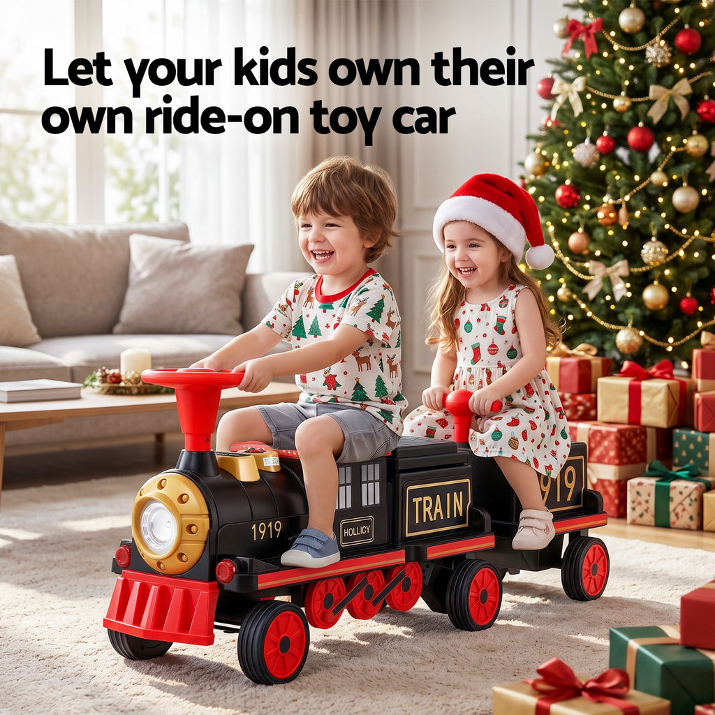 12V 2 Seater Kids Electric Ride-On Train, Red