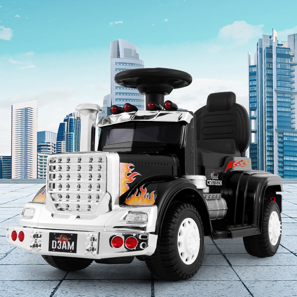 6V Kids Electric Ride-On Truck, Black