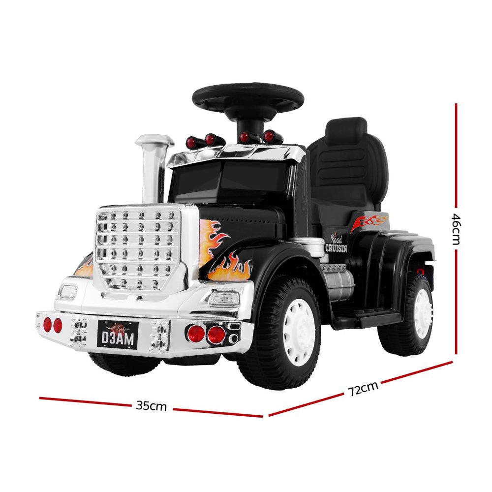 6V Kids Electric Ride-On Truck, Black