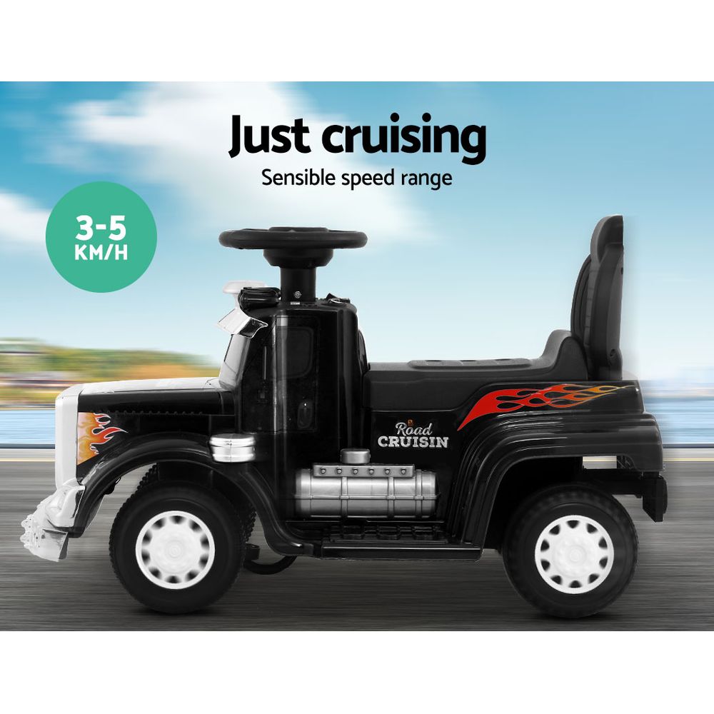 6V Kids Electric Ride-On Truck, Black