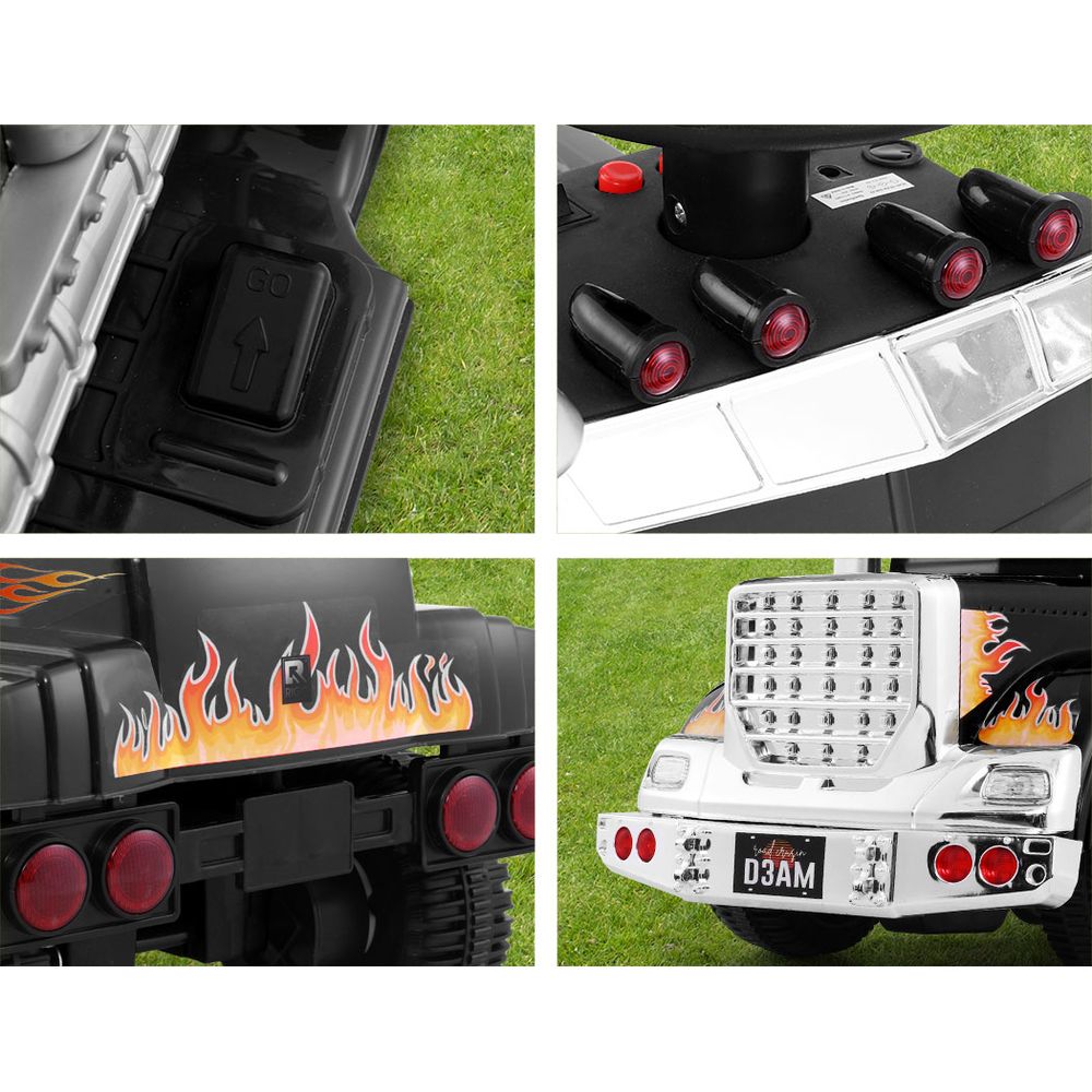6V Kids Electric Ride-On Truck, Black