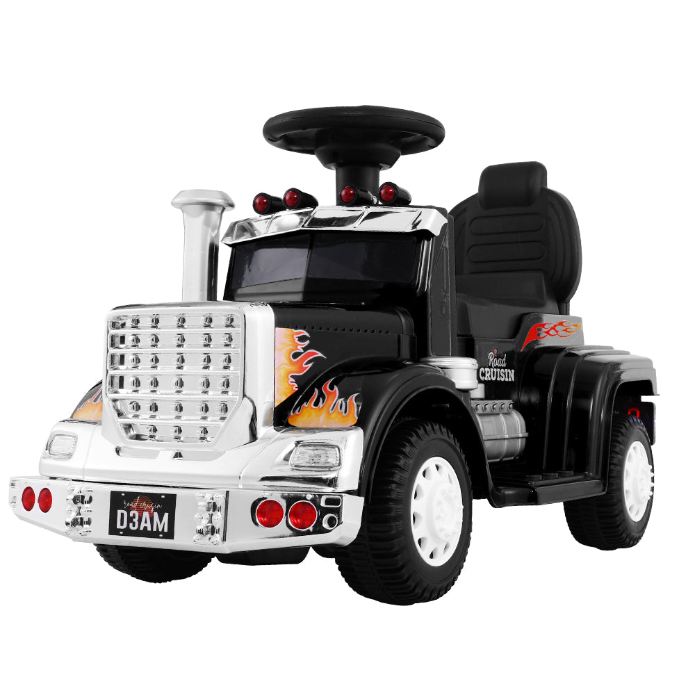 6V Kids Electric Ride-On Truck, Black