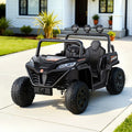 12V Kids Electric Ride On UTV with Parental Remote - Black