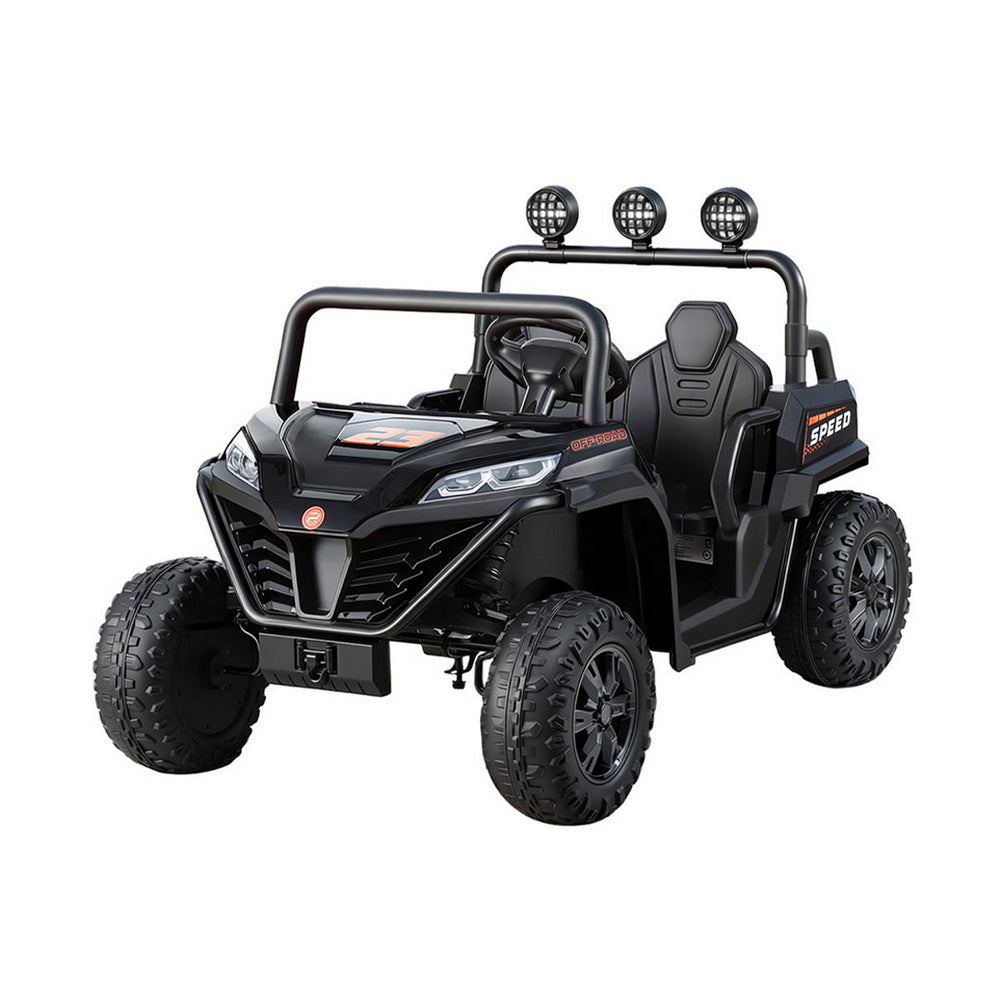 12V Kids Electric Ride On UTV with Parental Remote - Black