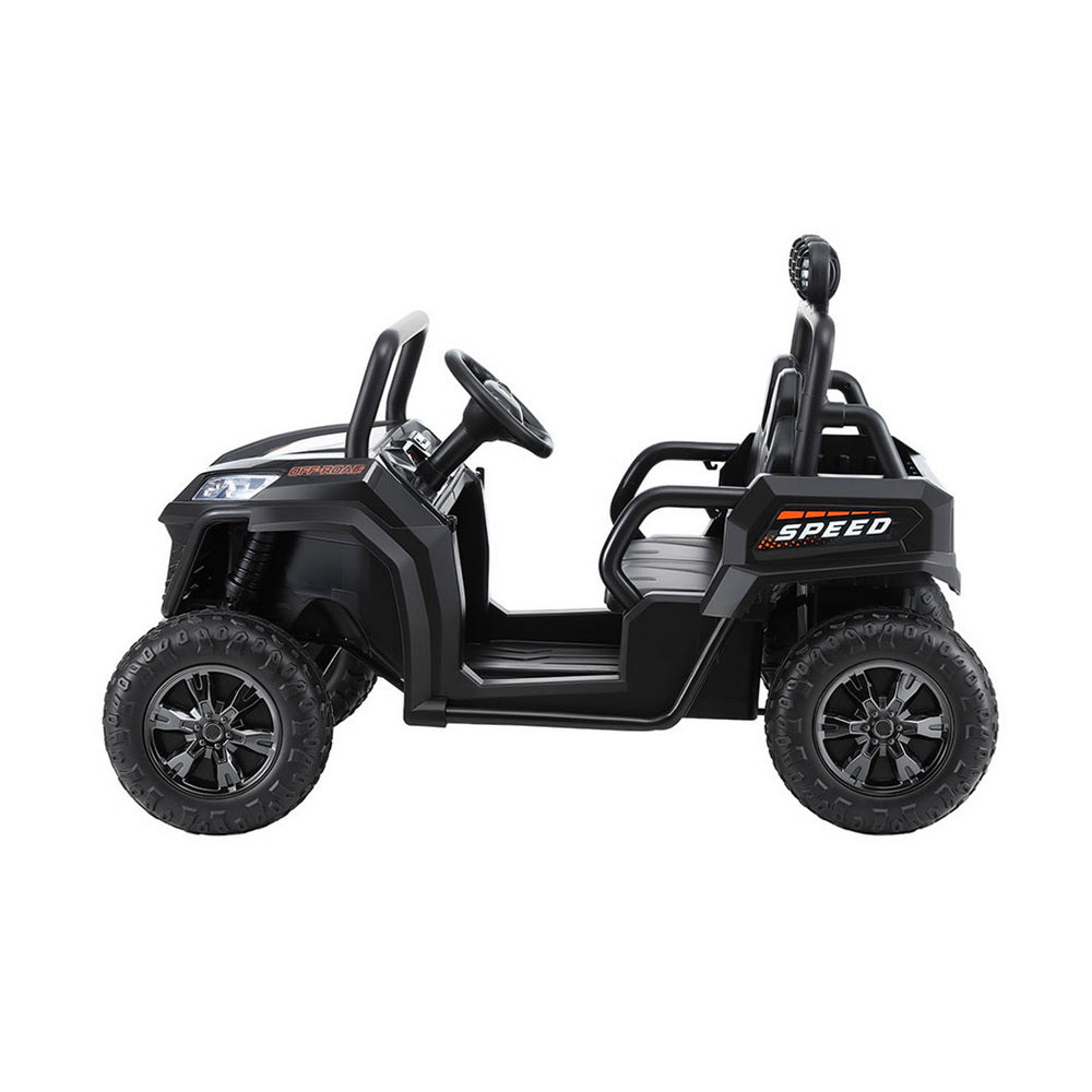 12V Kids Electric Ride On UTV with Parental Remote - Black
