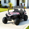 12V Kids Electric Ride On UTV with Parental Remote - Pink