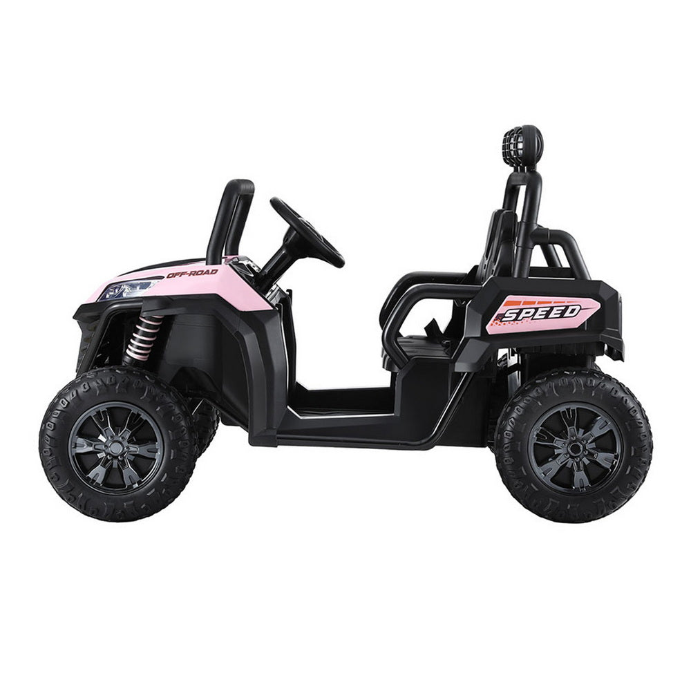 12V Kids Electric Ride On UTV with Parental Remote - Pink