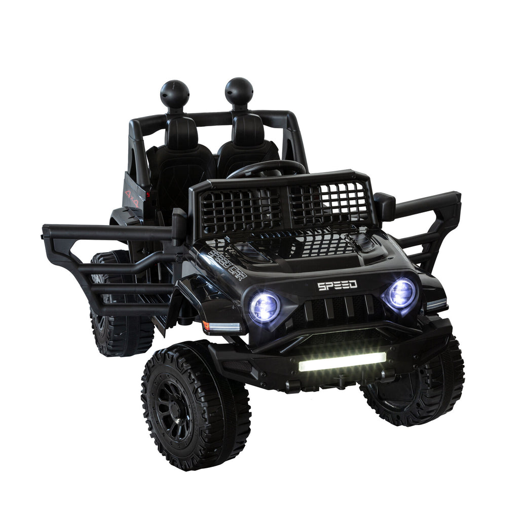 12V Jeep-Inspired Kids Electric Ride-On Car, Black