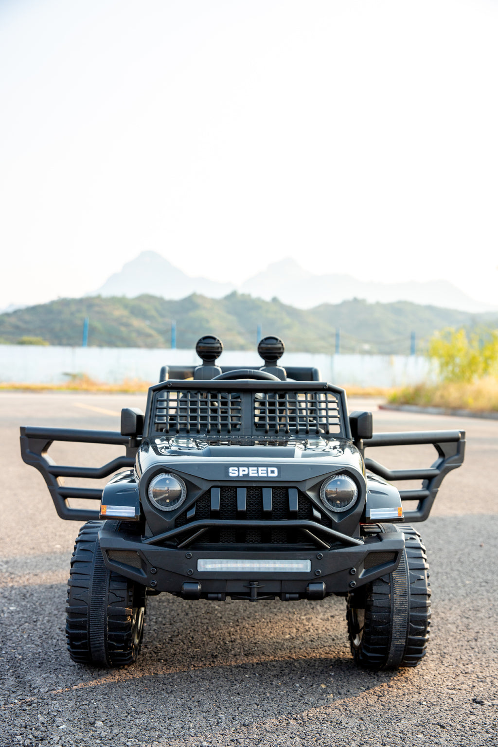 12V Jeep-Inspired Kids Electric Ride-On Car, Black
