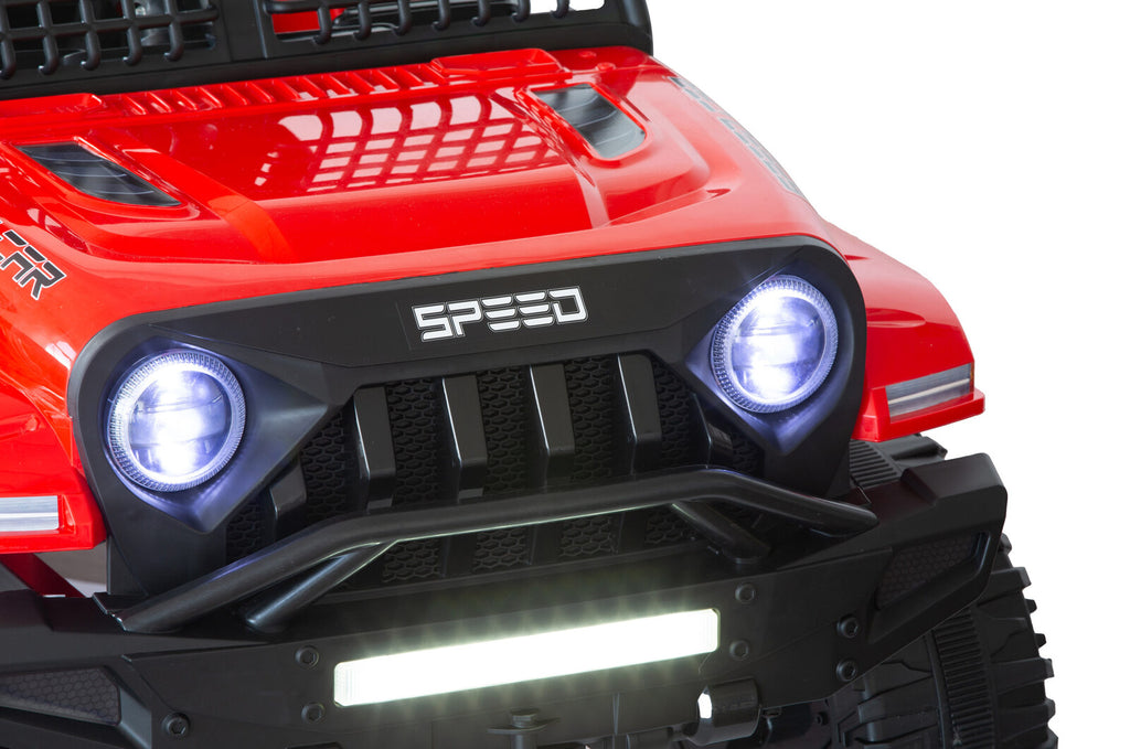 12V Jeep-Inspired Kids Electric Ride-On Car, Red