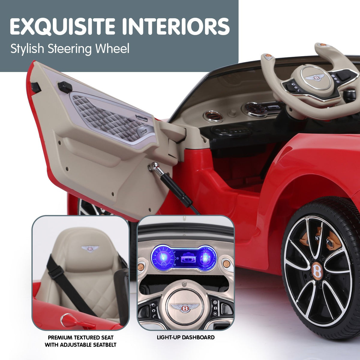 Bentley EXP 12 Speed 6E 6V Kids Electric Ride-On Car, Red