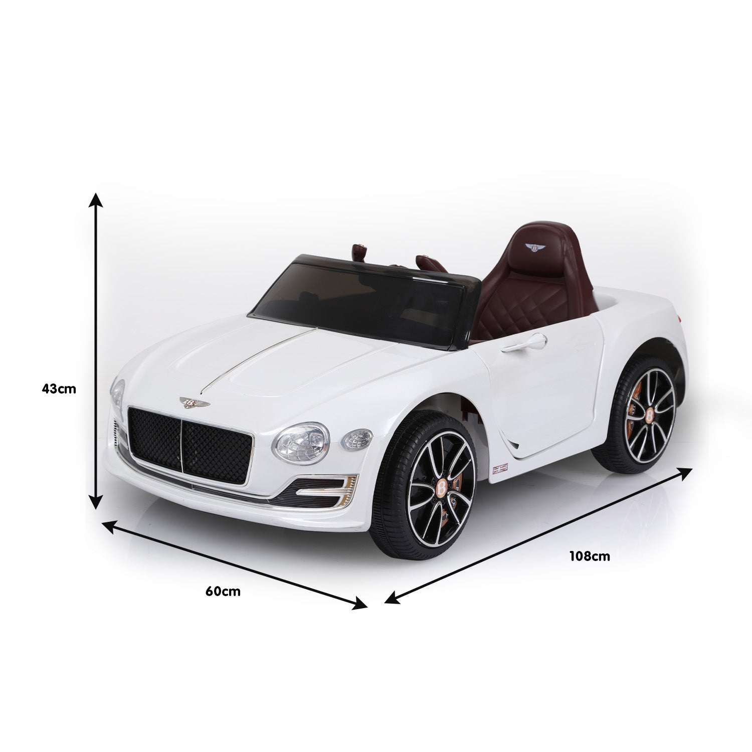 Bentley EXP 12 Speed 6E 6V Kids Electric Ride-On Car, White