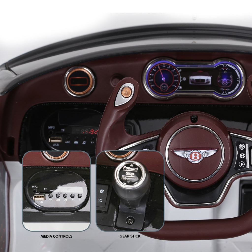 Bentley EXP 12 Speed 6E 6V Kids Electric Ride-On Car, White