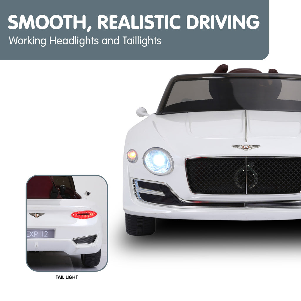 Bentley EXP 12 Speed 6E 6V Kids Electric Ride-On Car, White