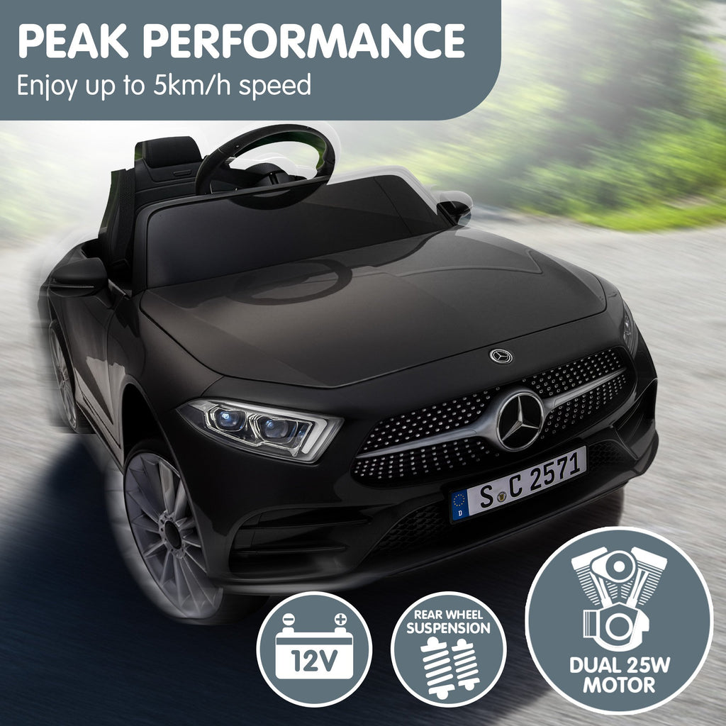 Mercedes-Benz CLS 350 12V Kids Electric Ride-On Car, Black