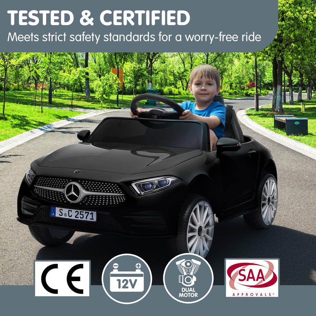 Mercedes-Benz CLS 350 12V Kids Electric Ride-On Car, Black